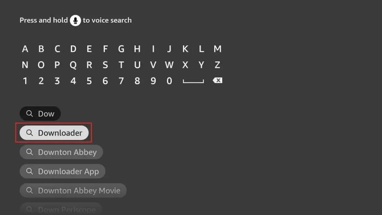 Settings menu